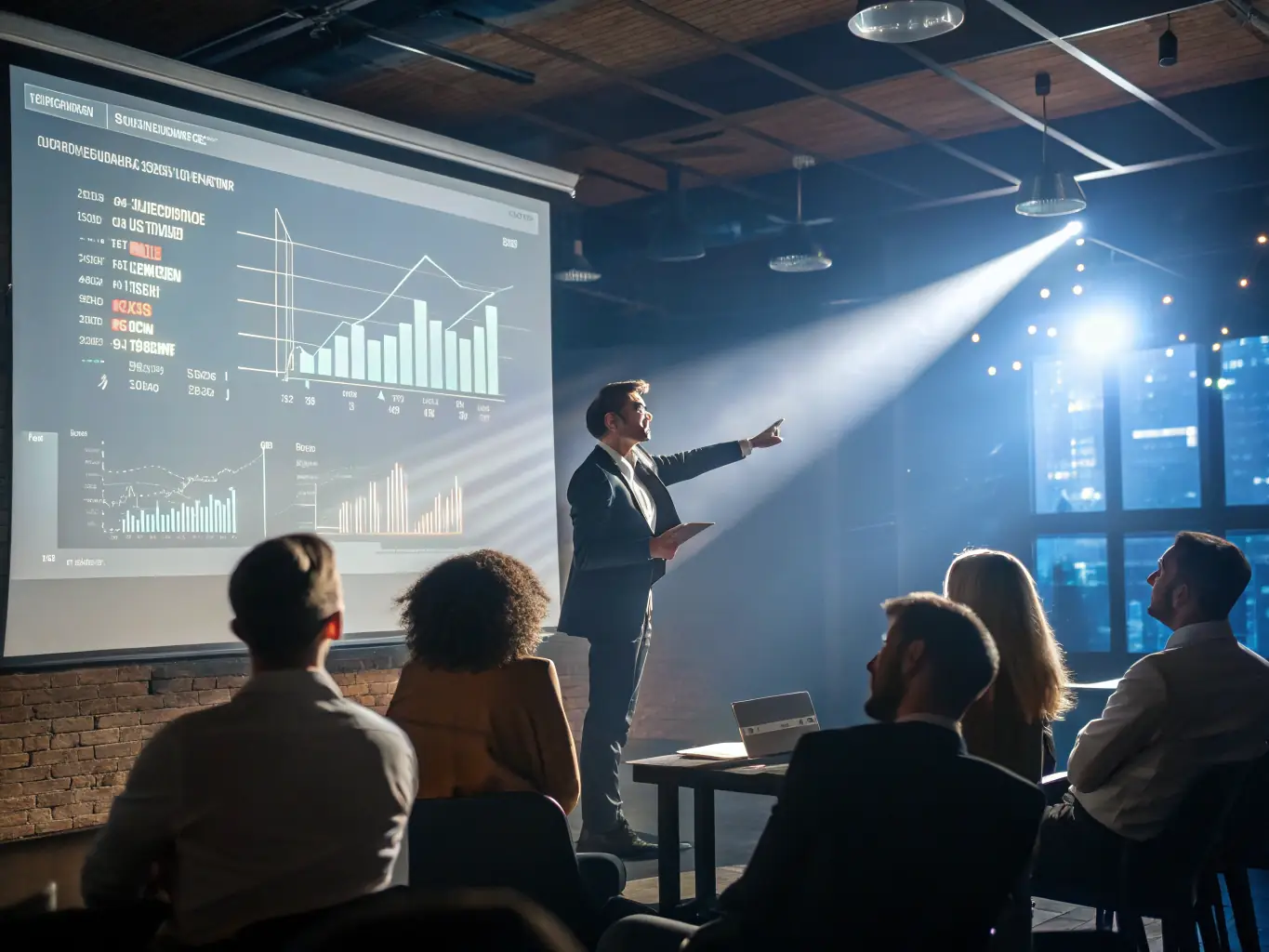 A dynamic speaker presenting on investment strategies at a past CIS Region Conference, engaging with an attentive audience.
